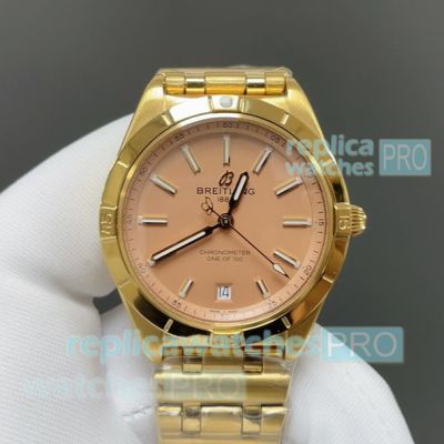 BLS 1:1 Copy Yellow Gold Breitling Chronometer Automatic 36mm South Sea 2836 Automatic Watch 